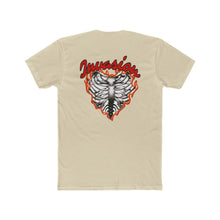 Load image into Gallery viewer, Cream Ribs of Fire Heart Skeleton Tee