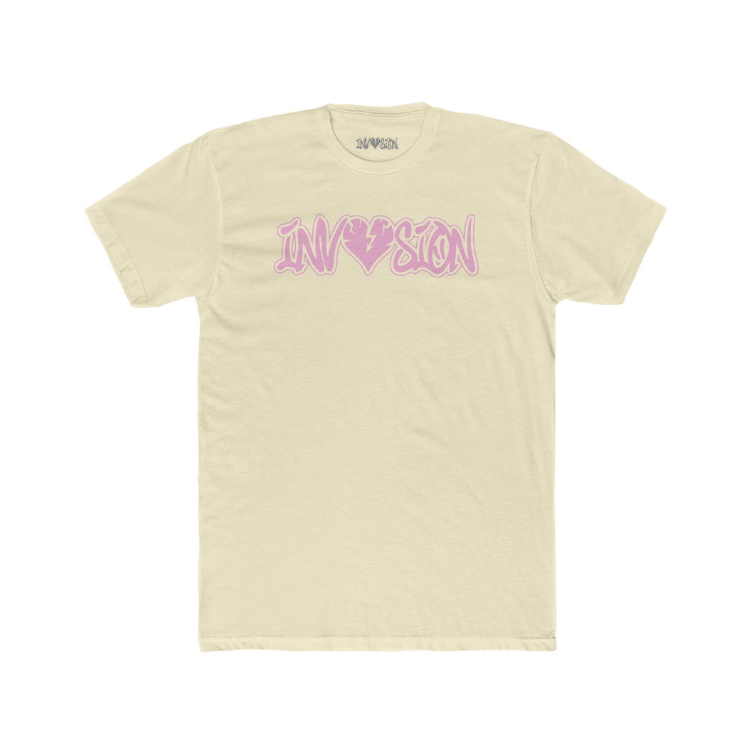 Cream/Pink Double Outline Tee